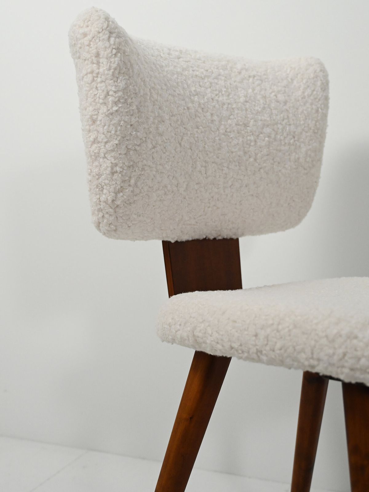 Set Of Four Scandinavian Chairs In Bouclé Wool photo buy
