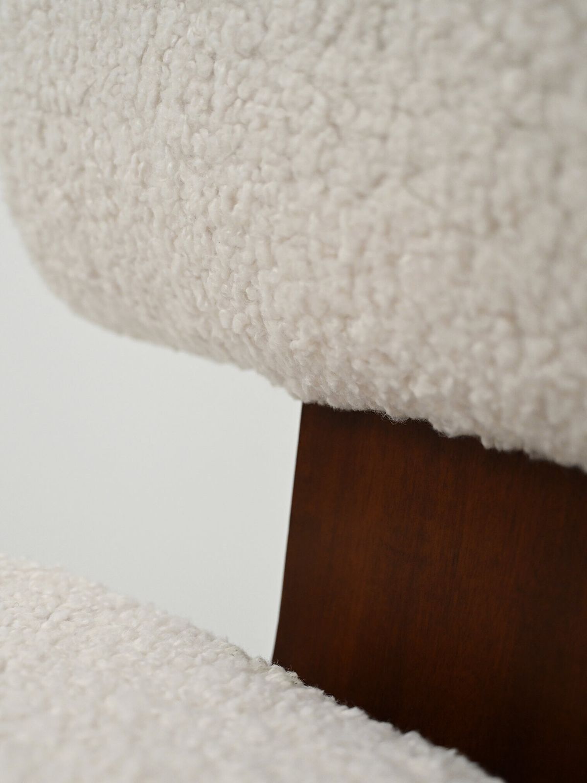 Set Of Four Scandinavian Chairs In Bouclé Wool photo vintage