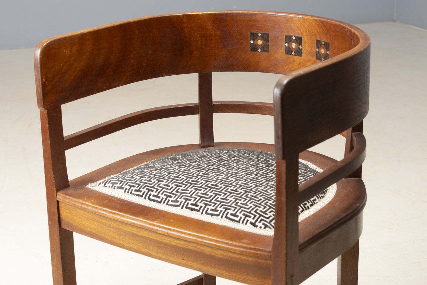 Early 20th Century Central European Armchair With Inlaid Backrest photo buy