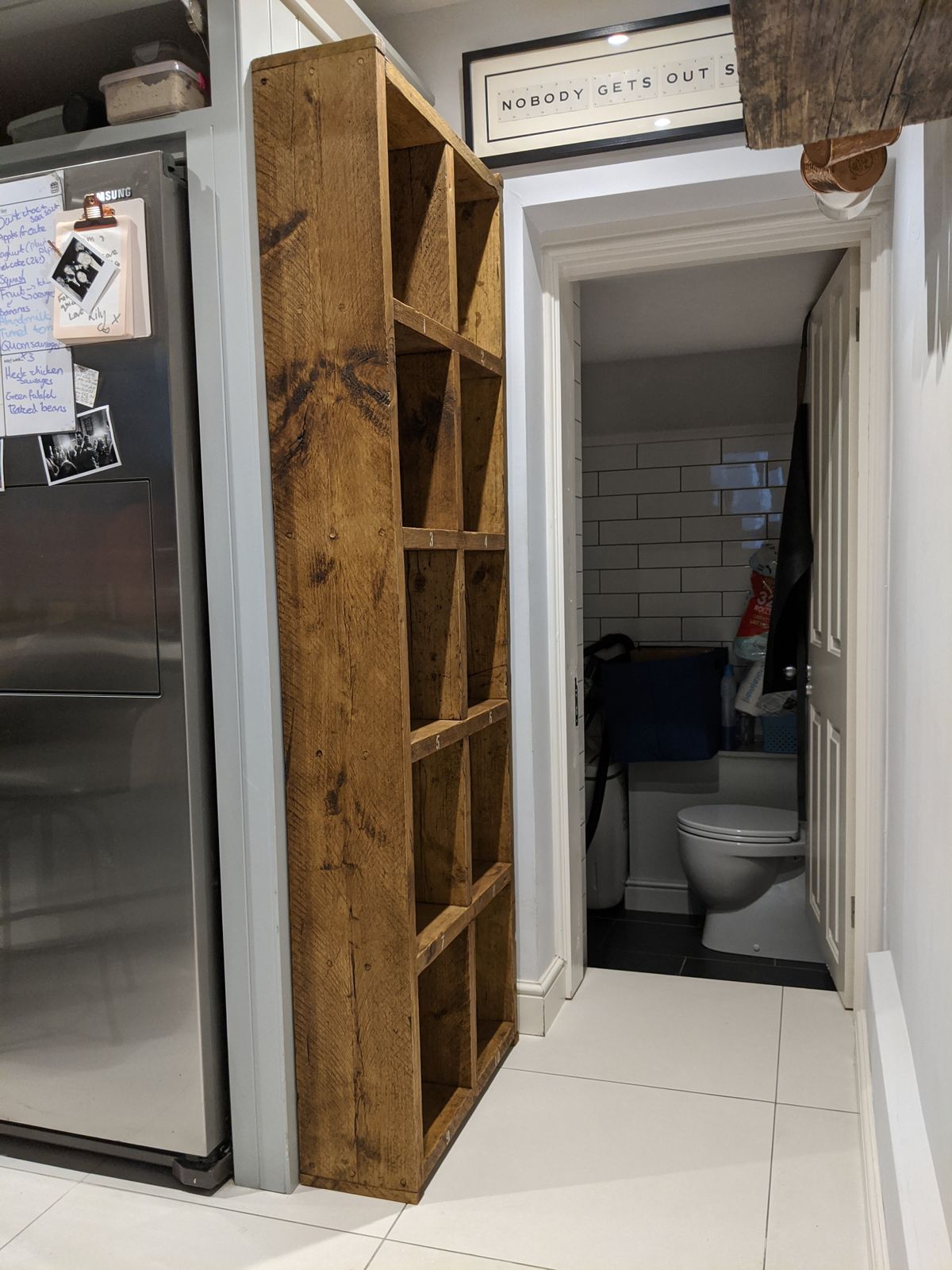 photo for sale Bespoke Pigeon Holes Bookcases Upcycle Industrial Reclaimed Wood Backgrounds Storage