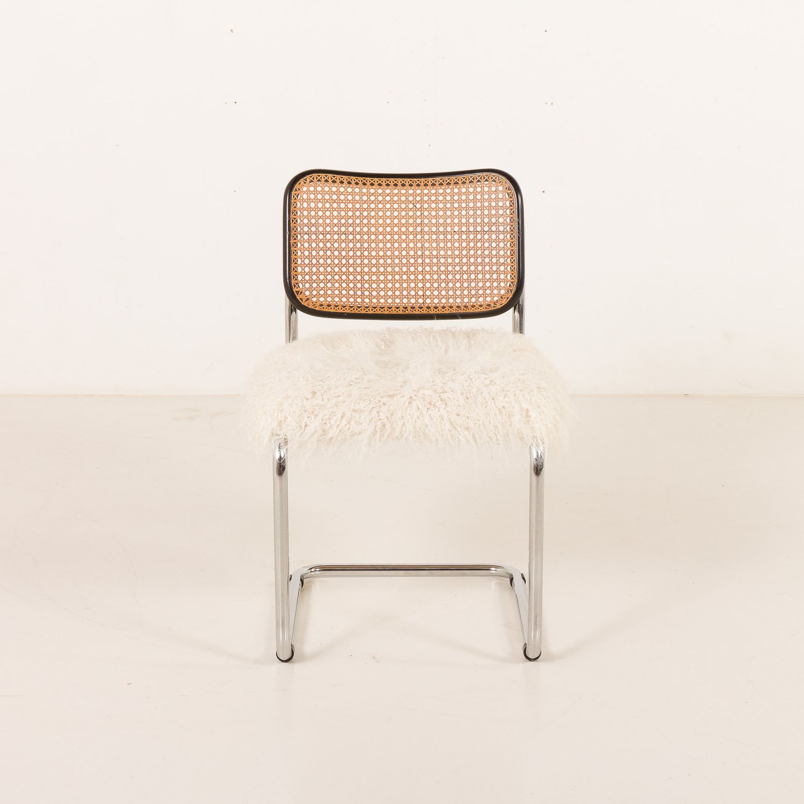 Italian Vintage Accent Chair In Long Hair Sheepskin, 1960s photo furniture