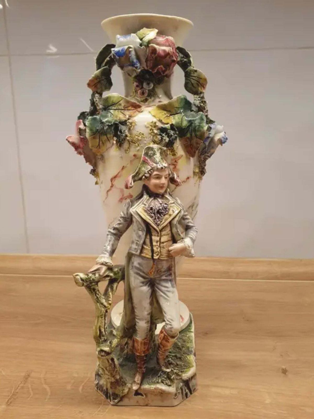 Figural Porcelain Vase With Napoleonic Figure Continental Europe, Late 19th Century photo 963.0