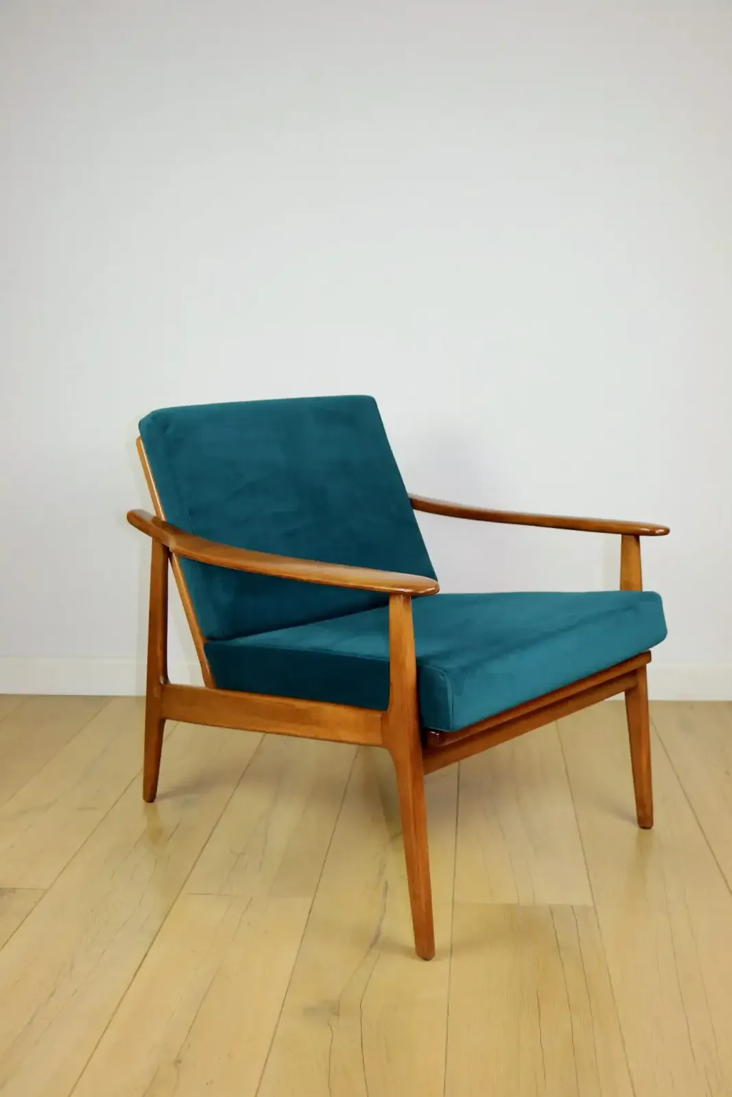 Danish Vintage Loft Armchair, Sea Green, With Removable Cushions
