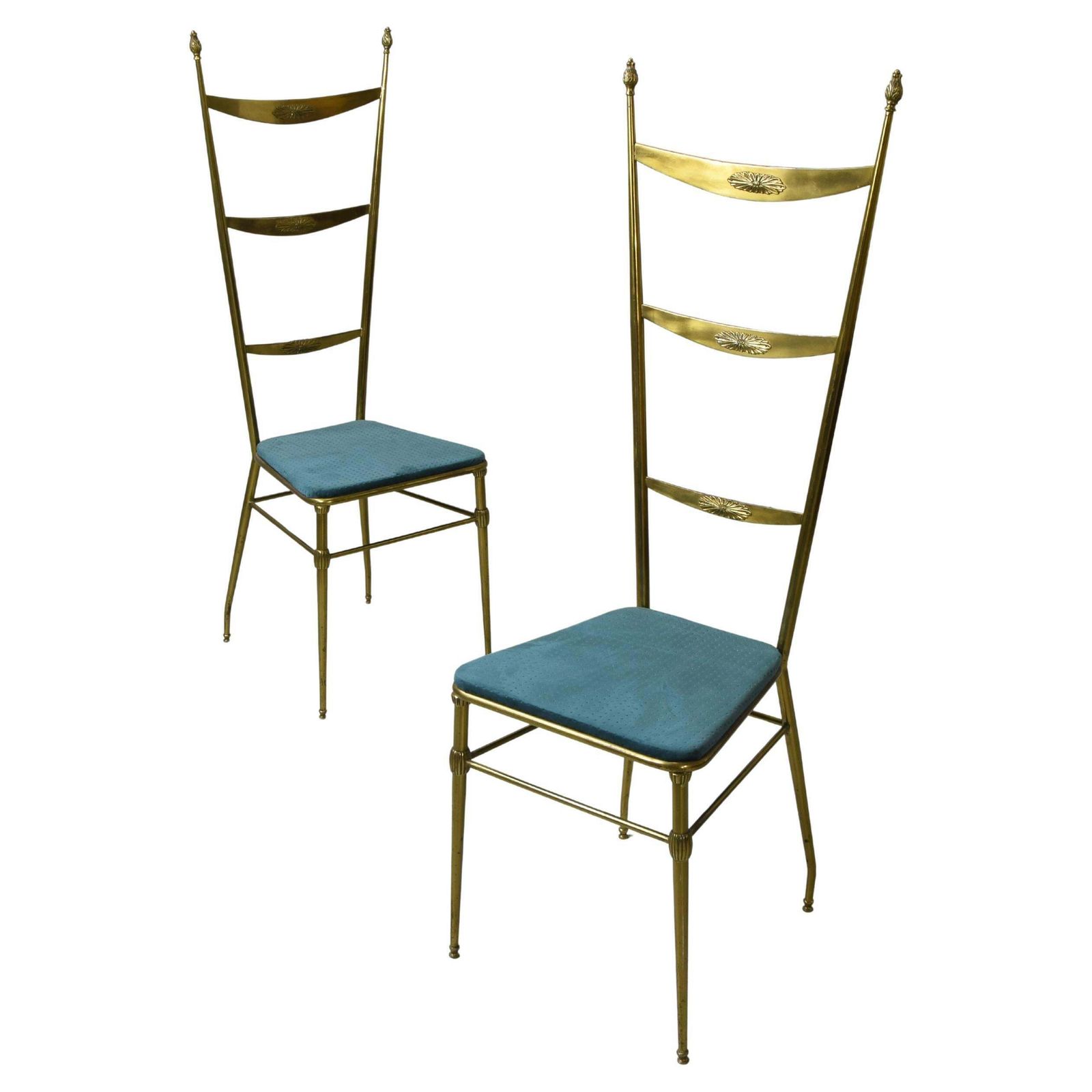 Gaetano Descalzi Attribuite Due Sedie Chiavarine (Chiavari) 1950s.