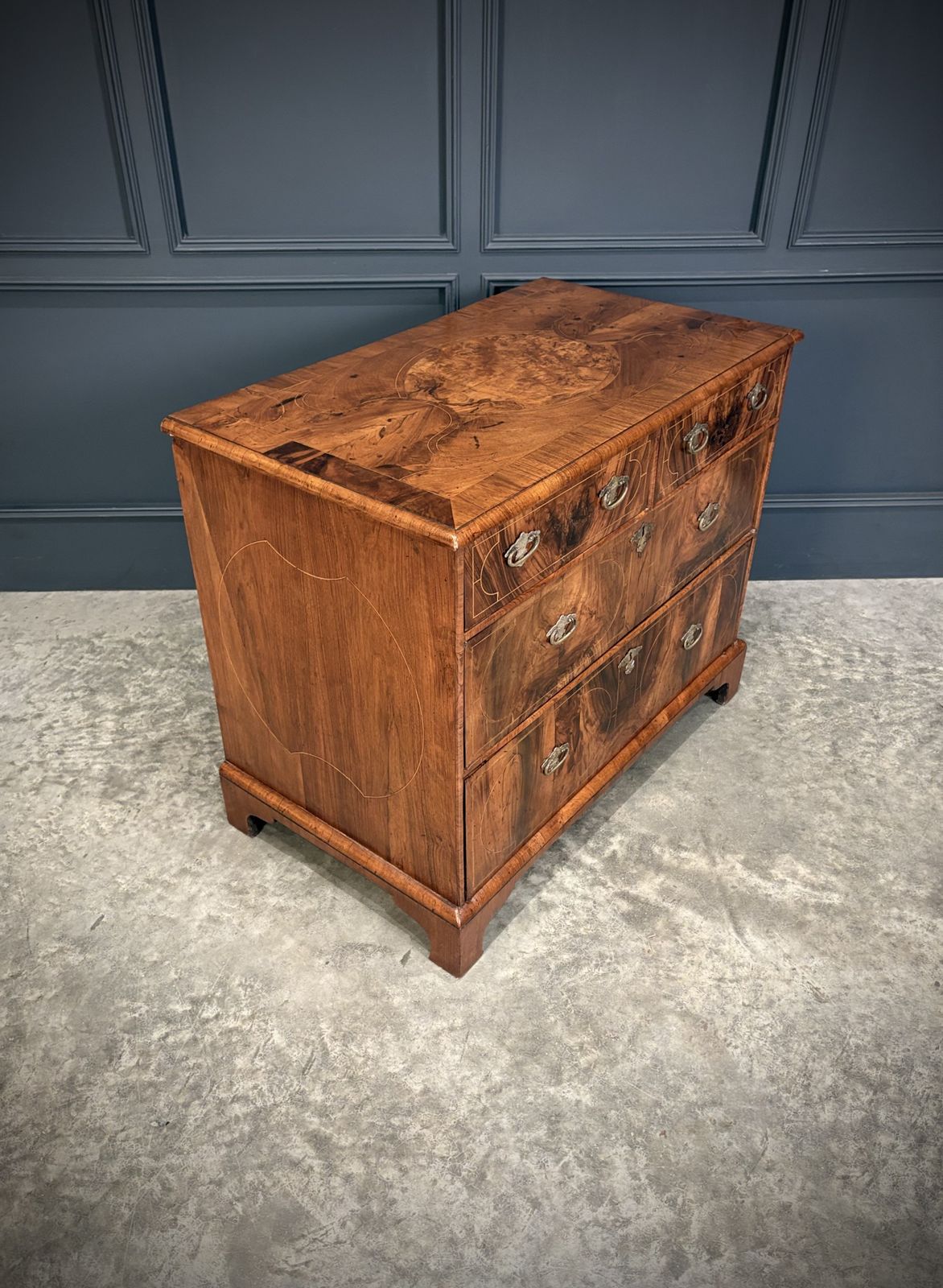 William & Mary Inlaid Walnut Chest Of Drawers photo furniture