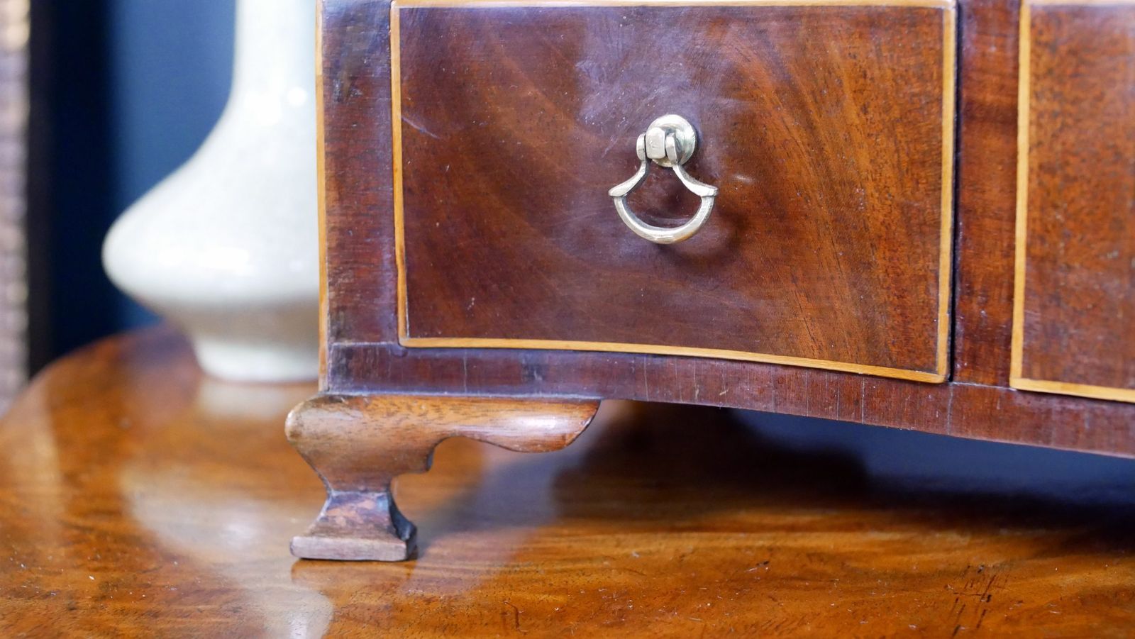 Georgian Mahogany Toilet Table Mirror photo Furniture