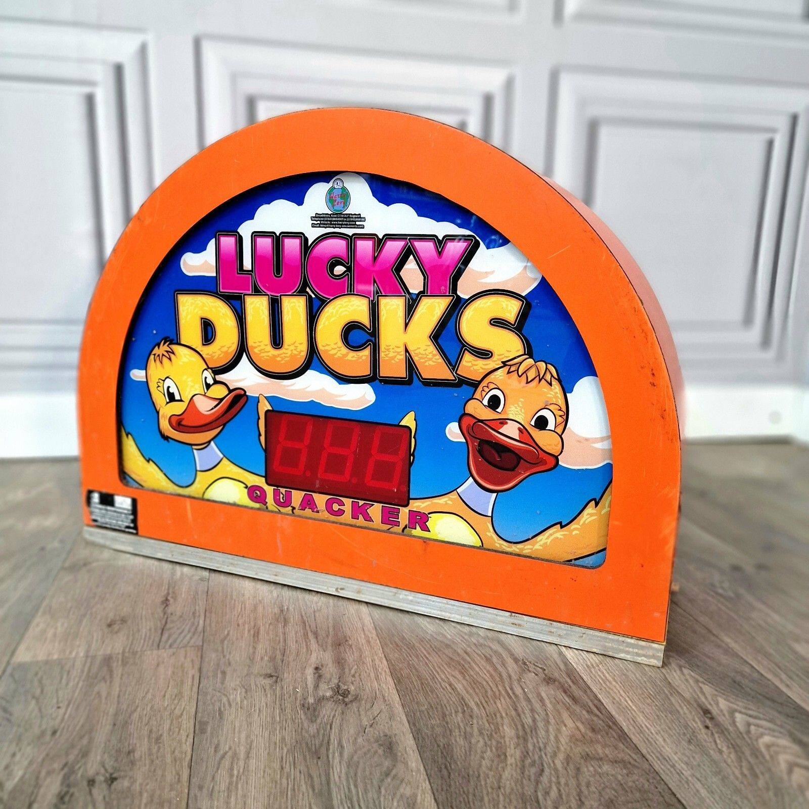Retro Fairground Arcade Sign Lucky Ducks Light Memorabilia Man Cave Pop Art