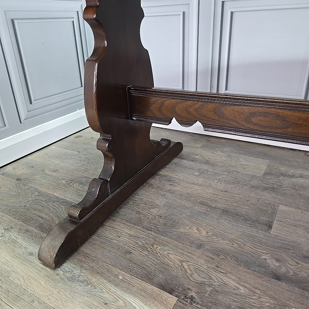 photo vinterior Ercol Refectory Dining Table 6ft Solid Elm Top & Beech Base – Farmhouse