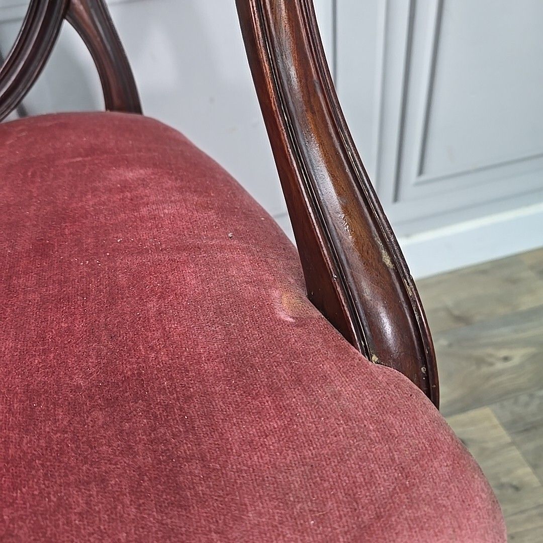 photo vinterior Antique Georgian Chair Hepplewhite Upholstered Shield Hall Bedroom  Mahogany