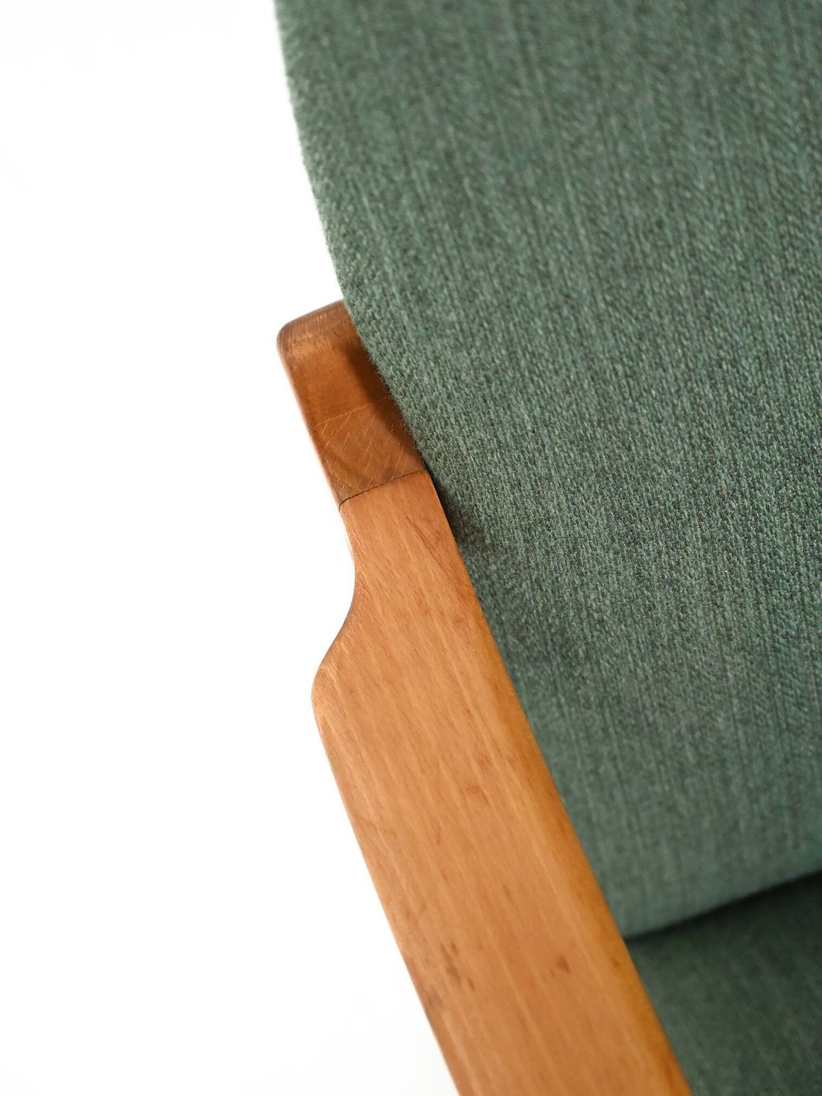 Scandinavian Armchair From The 1950s And 1960s With Sage Green Wool Upholstery photo 990.0