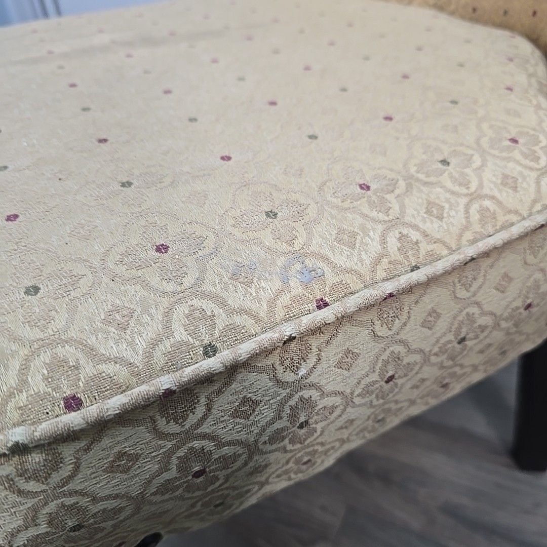 photo for sale Pair 2 Vintage Chairs Upholstered Bedroom  – Occasional Victorian Style Seats