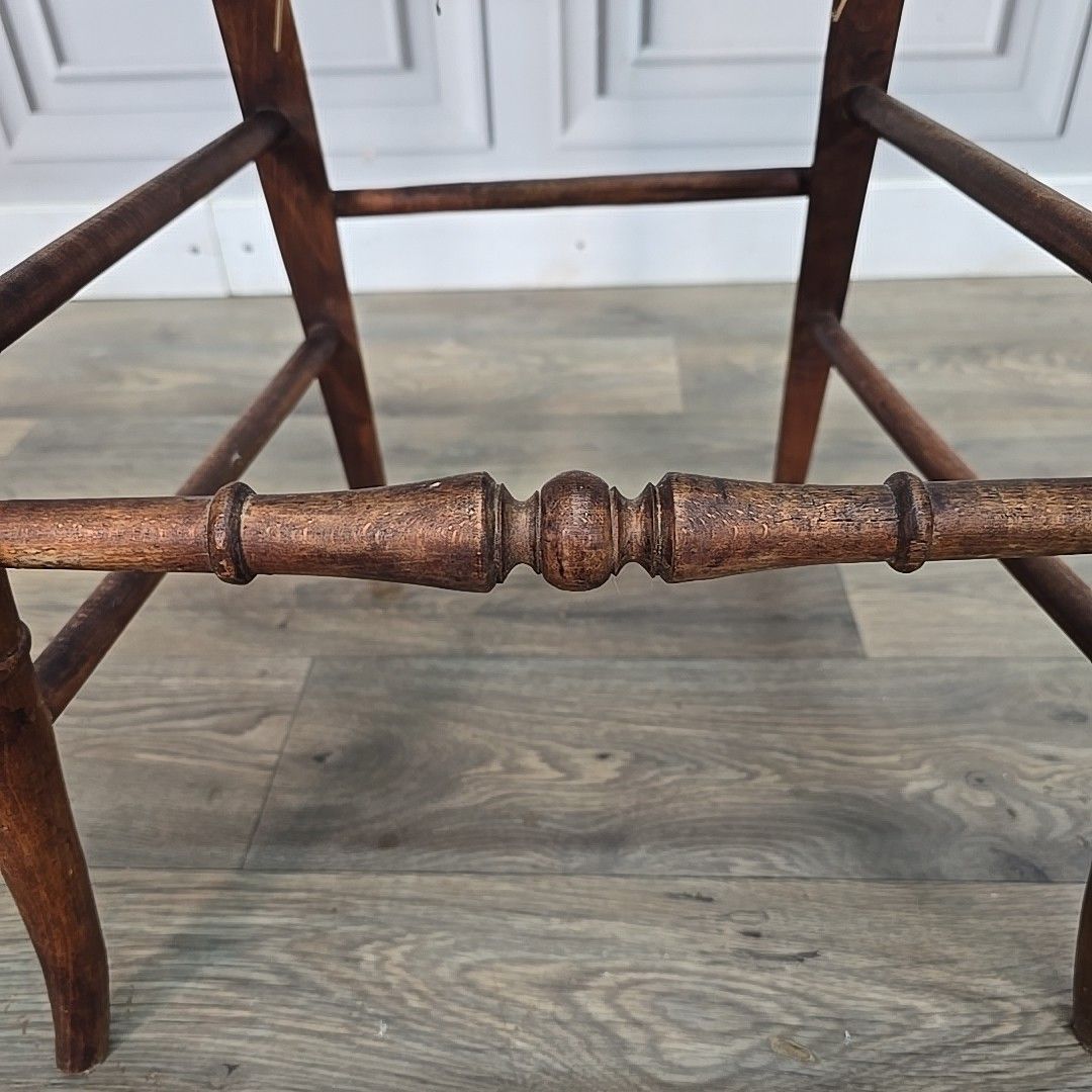 photo for sale Antique Balloon Chair Turned Decorative Cane  Hall Occasional Solid Wooden
