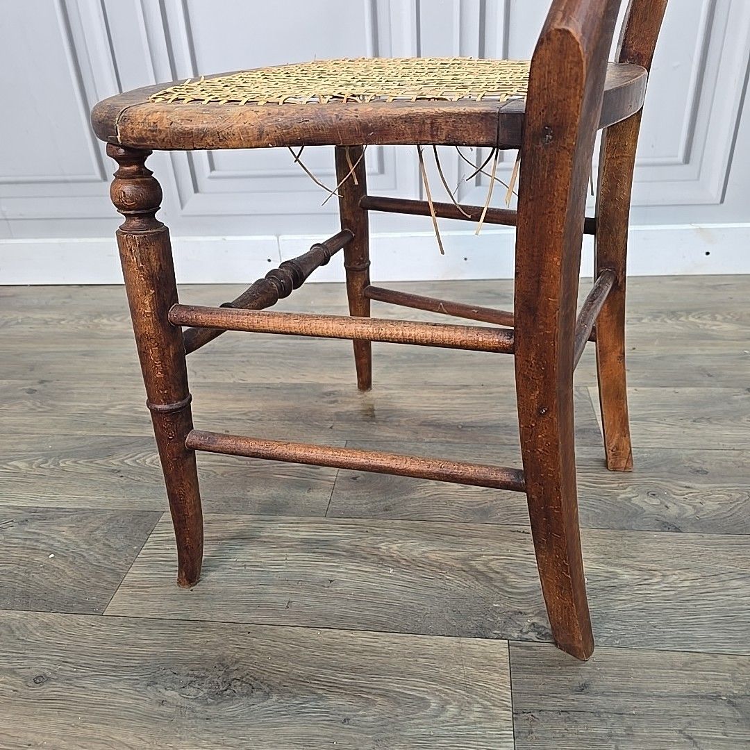photo buy Antique Balloon Chair Turned Decorative Cane  Hall Occasional Solid Wooden