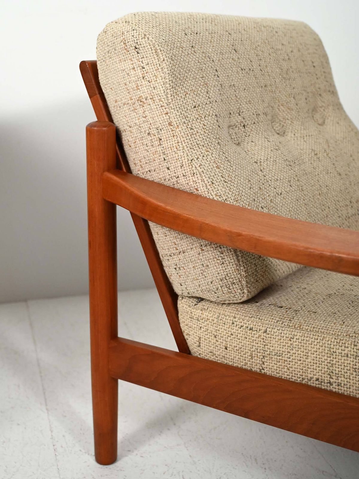 Pair Of Danish Armchairs With Beige Cushions From The 1950s photo 2109.0