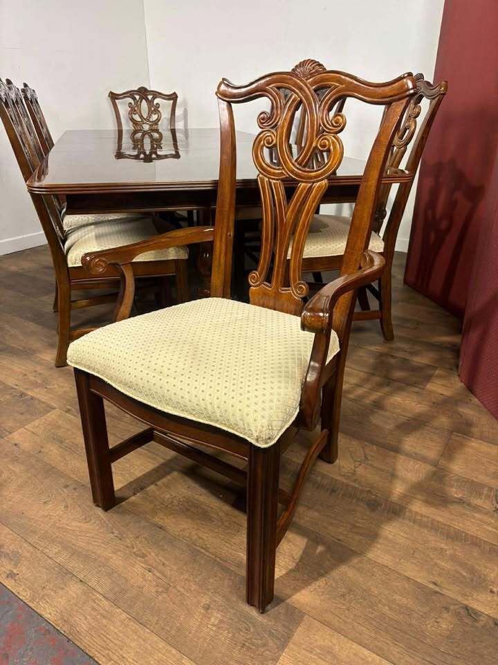 Reproduction Mahogany Twin Pedestal Dining Suite photo 1249.0