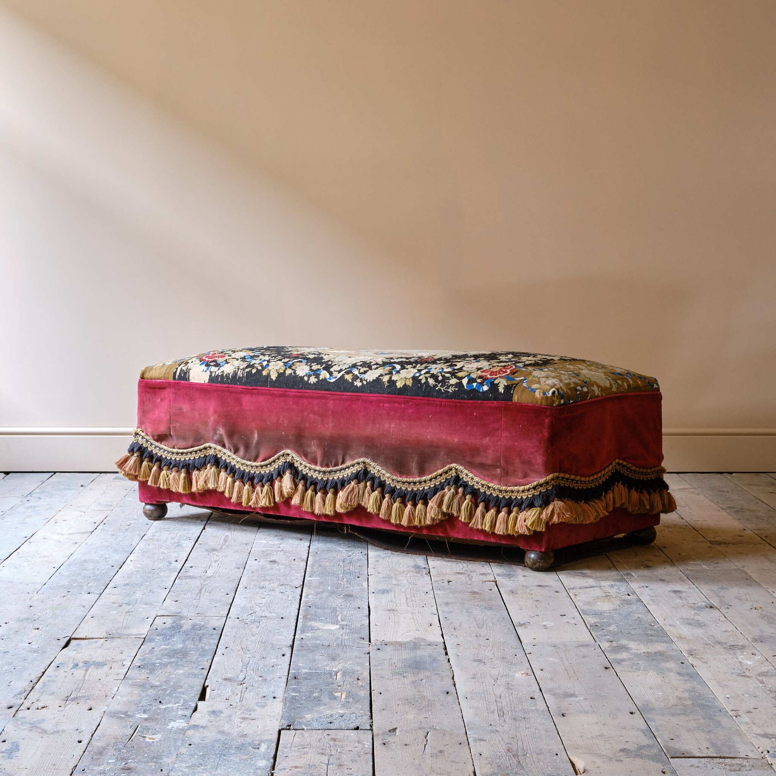 Large Country House Ottoman By Hallett & Sons photo furniture