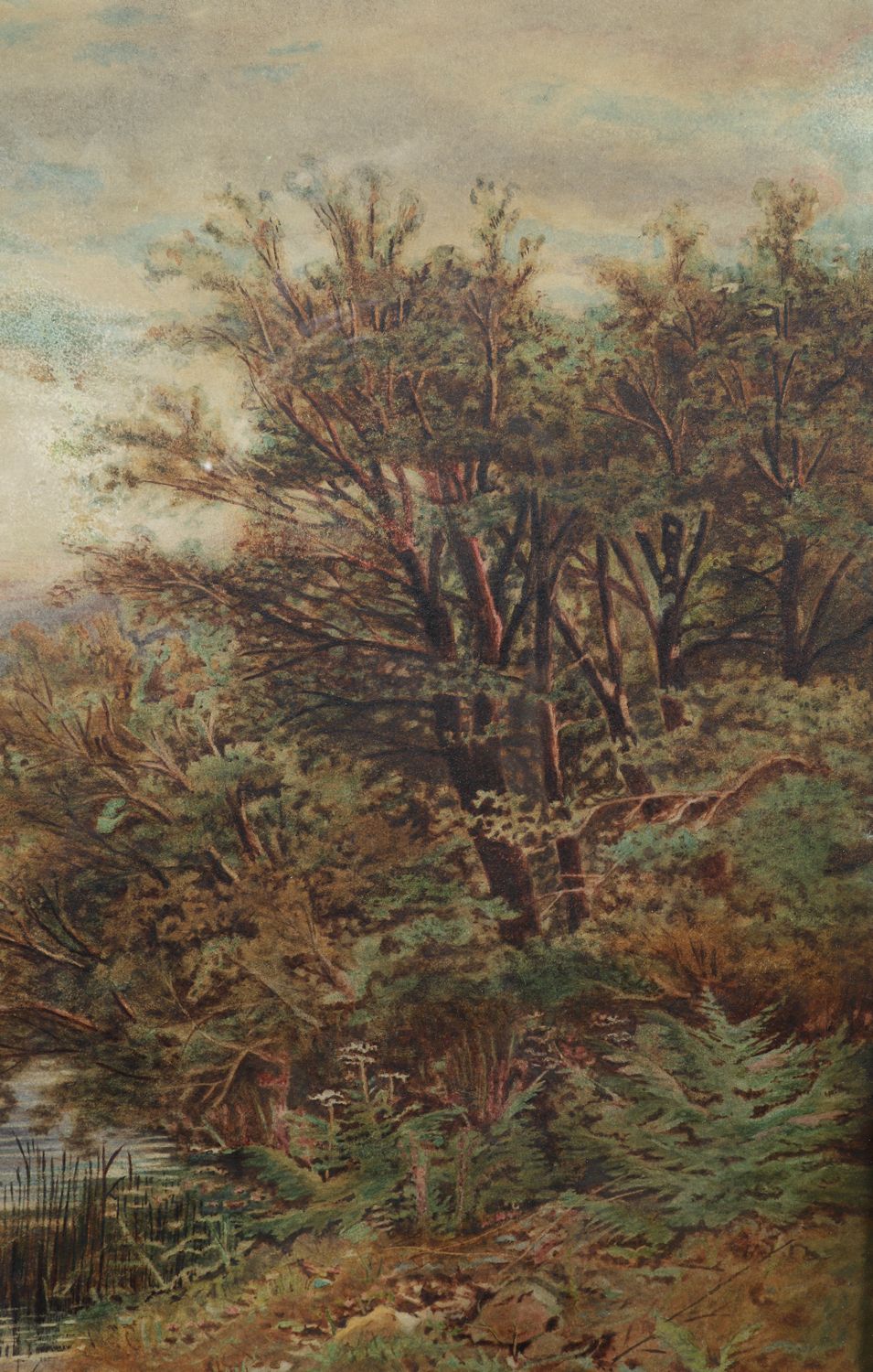 1795.0 Large Antique English Watercolour Painting Picture Of A Castle & River Landscape Scene By David Cox Jnr. (Circa 1840) photo