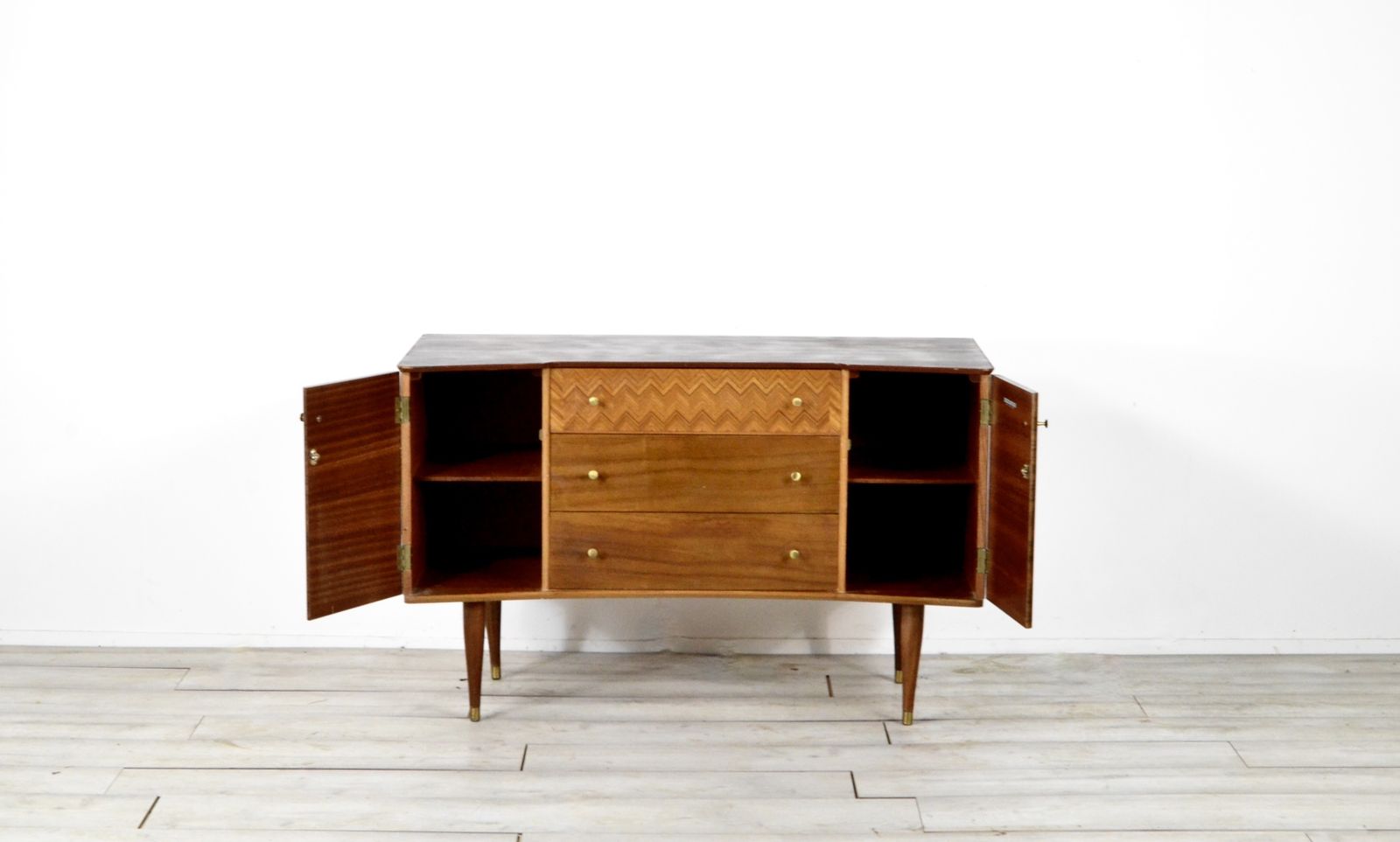 Vintage Midcentury Uniflex Walnut  And Teak Sideboard / Dressing Table. Delivery. Modern / Retro / Danish Style photo Furniture