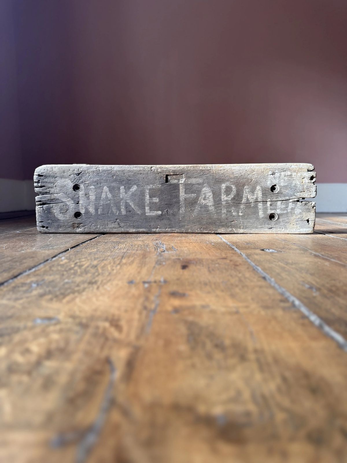 Mid 20th Century Hand Painted ‘Snake Farm’ Sign photo for sale