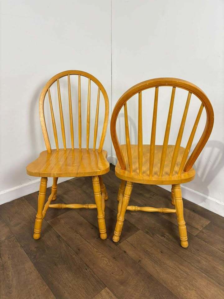 photo furniture A Pair Of Contemporary Hoop Spindle Back Chairs