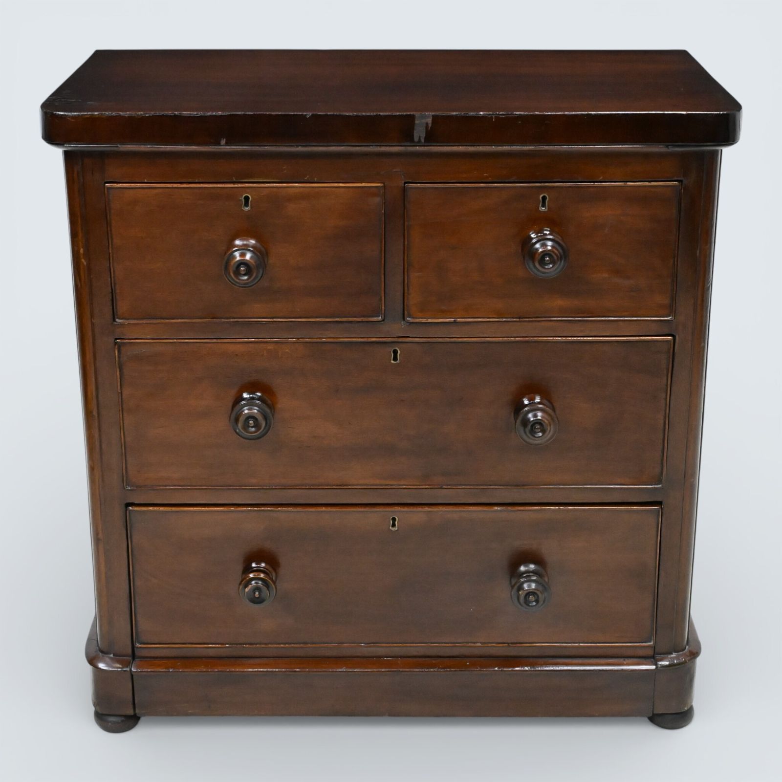 Small Victorian Mahogany Chest Of Drawers 3 Graduated Drawers Free Delivery* photo furniture