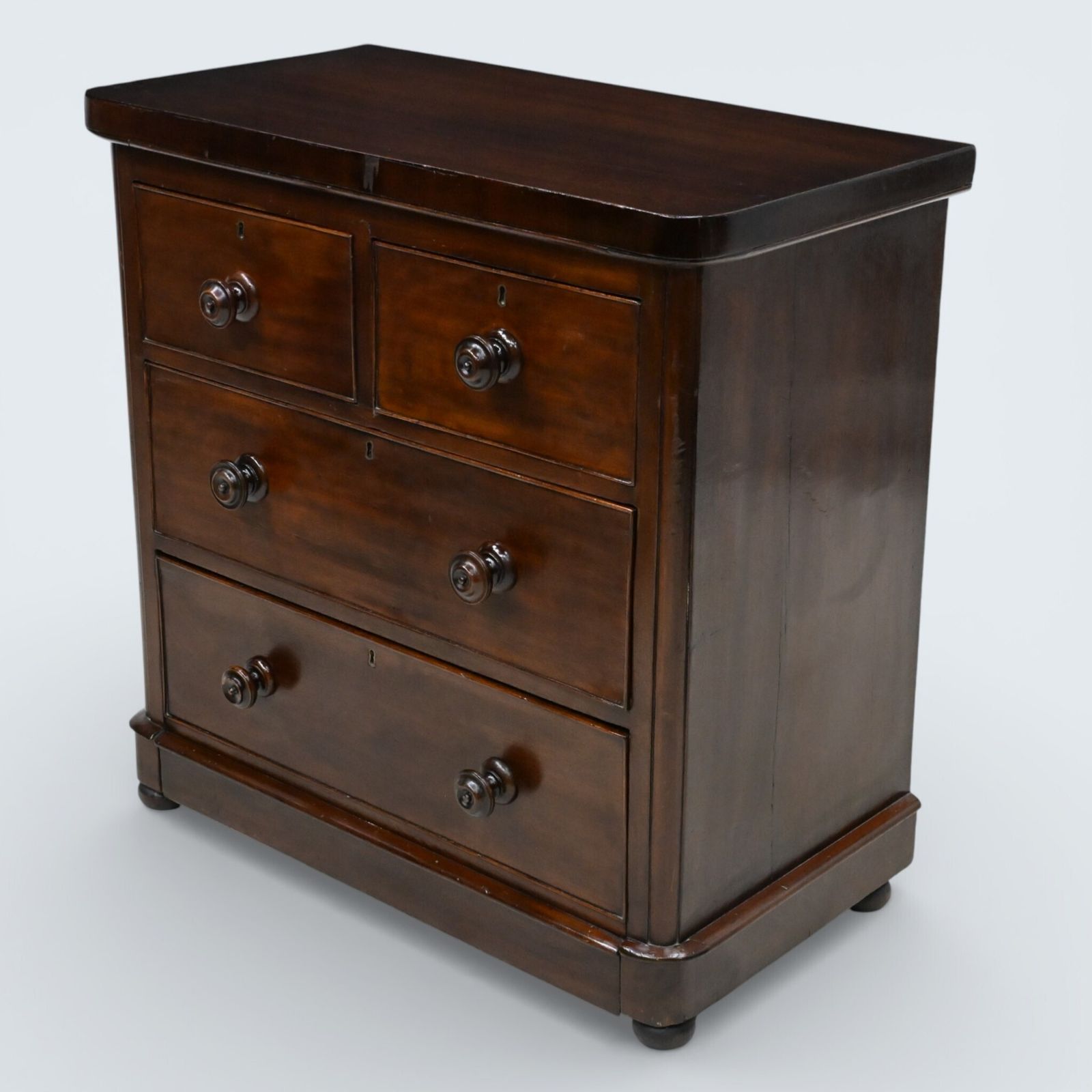 Small Victorian Mahogany Chest Of Drawers 3 Graduated Drawers Free Delivery* photo for sale