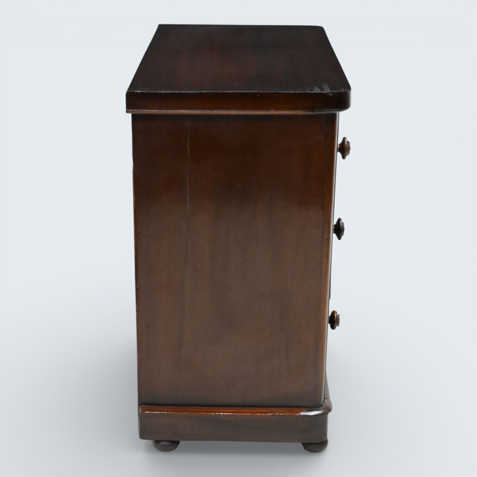 Small Victorian Mahogany Chest Of Drawers 3 Graduated Drawers Free Delivery* photo vintage