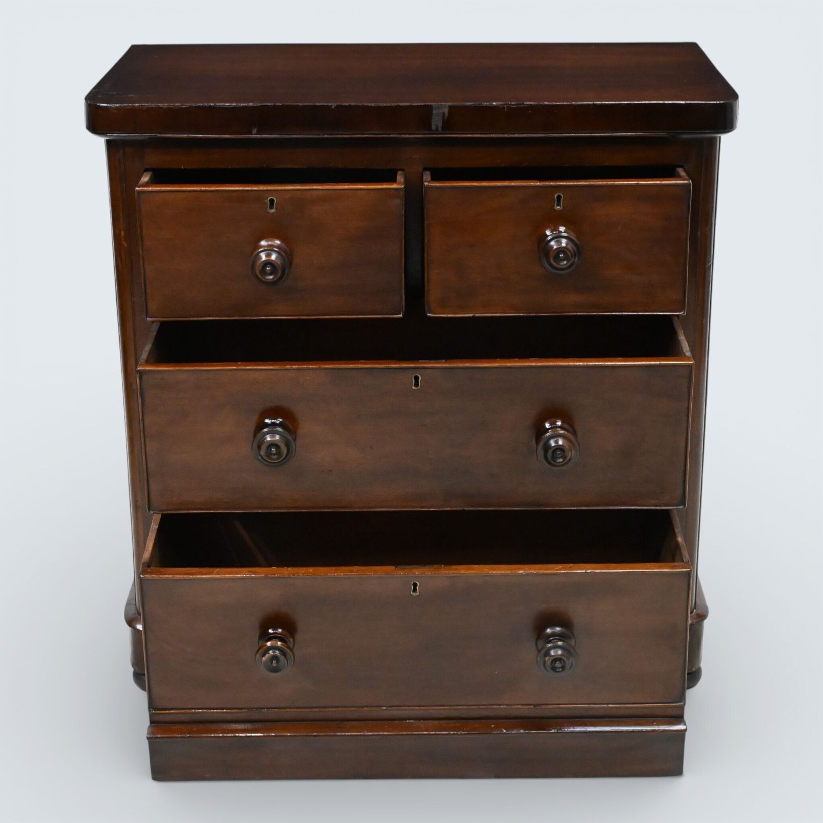 photo for sale Small Victorian Mahogany Chest Of Drawers 3 Graduated Drawers Free Delivery*
