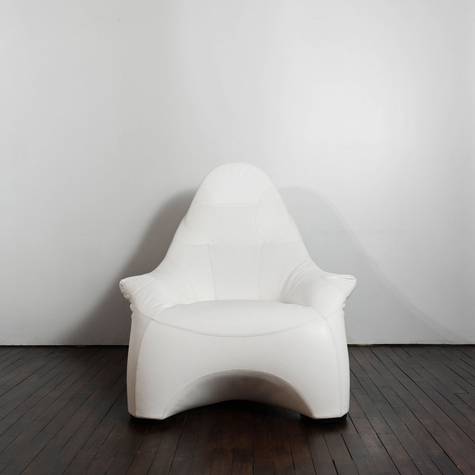 Hal Lounge Chair In White Leather Designed By Marc Sadler For Cassina photo 3960.0