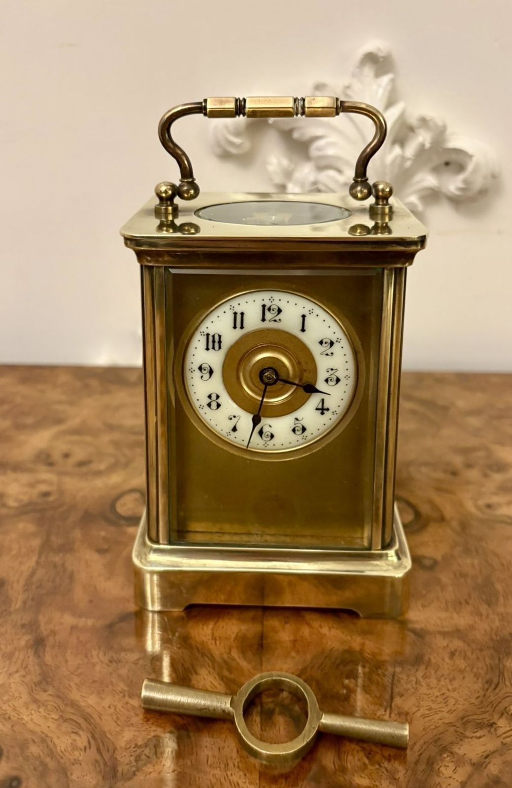 Antique 19th Century Miniature French Brass Carriage Clock