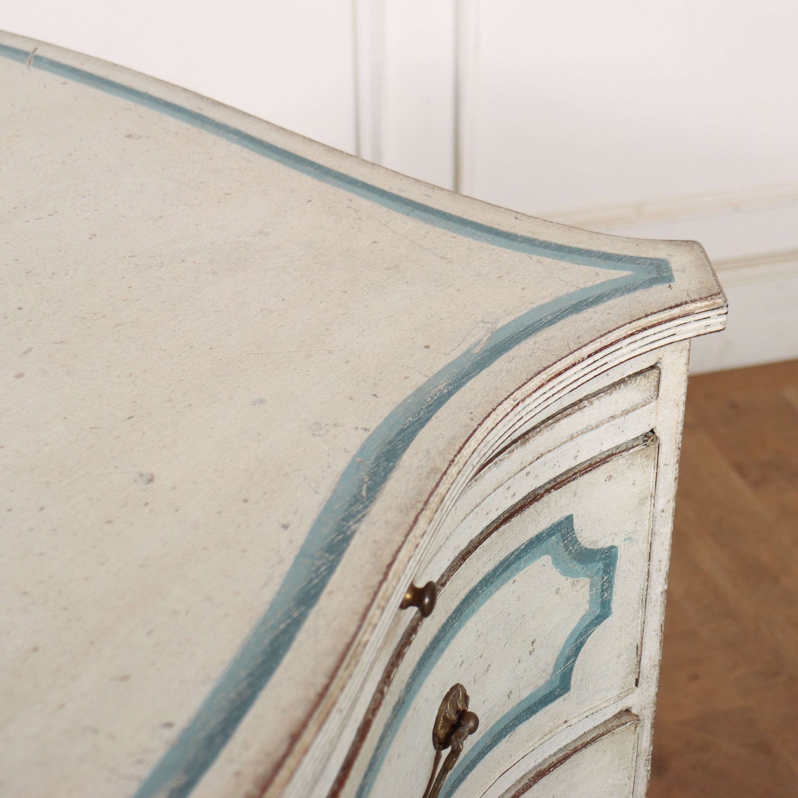 English Serpentine Front Commode photo vintage