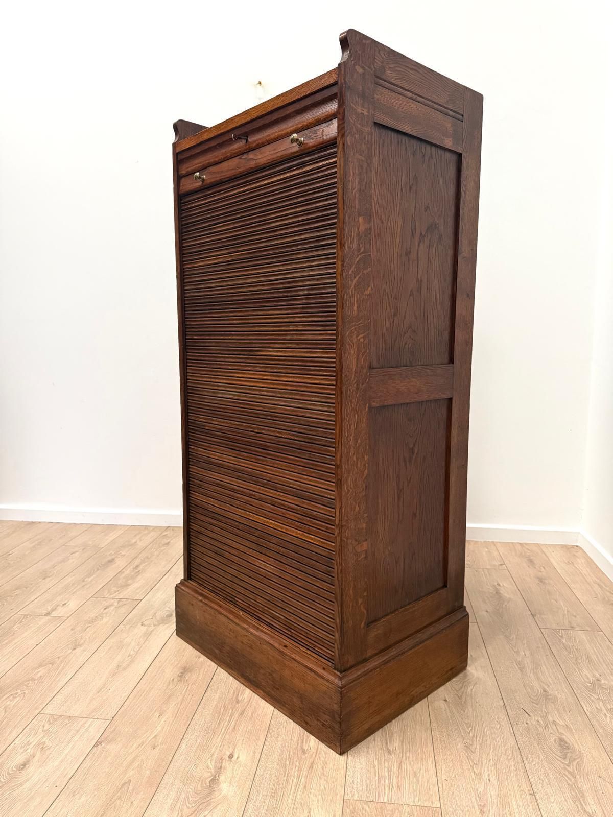 Great Looking Quality Early 20th Century Tambour Cabinet  Delivery Available 0139. photo for sale