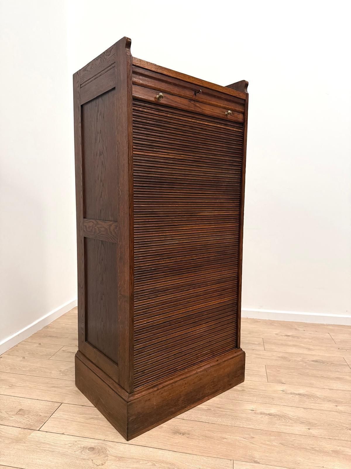 Great Looking Quality Early 20th Century Tambour Cabinet  Delivery Available 0139. photo vinterior