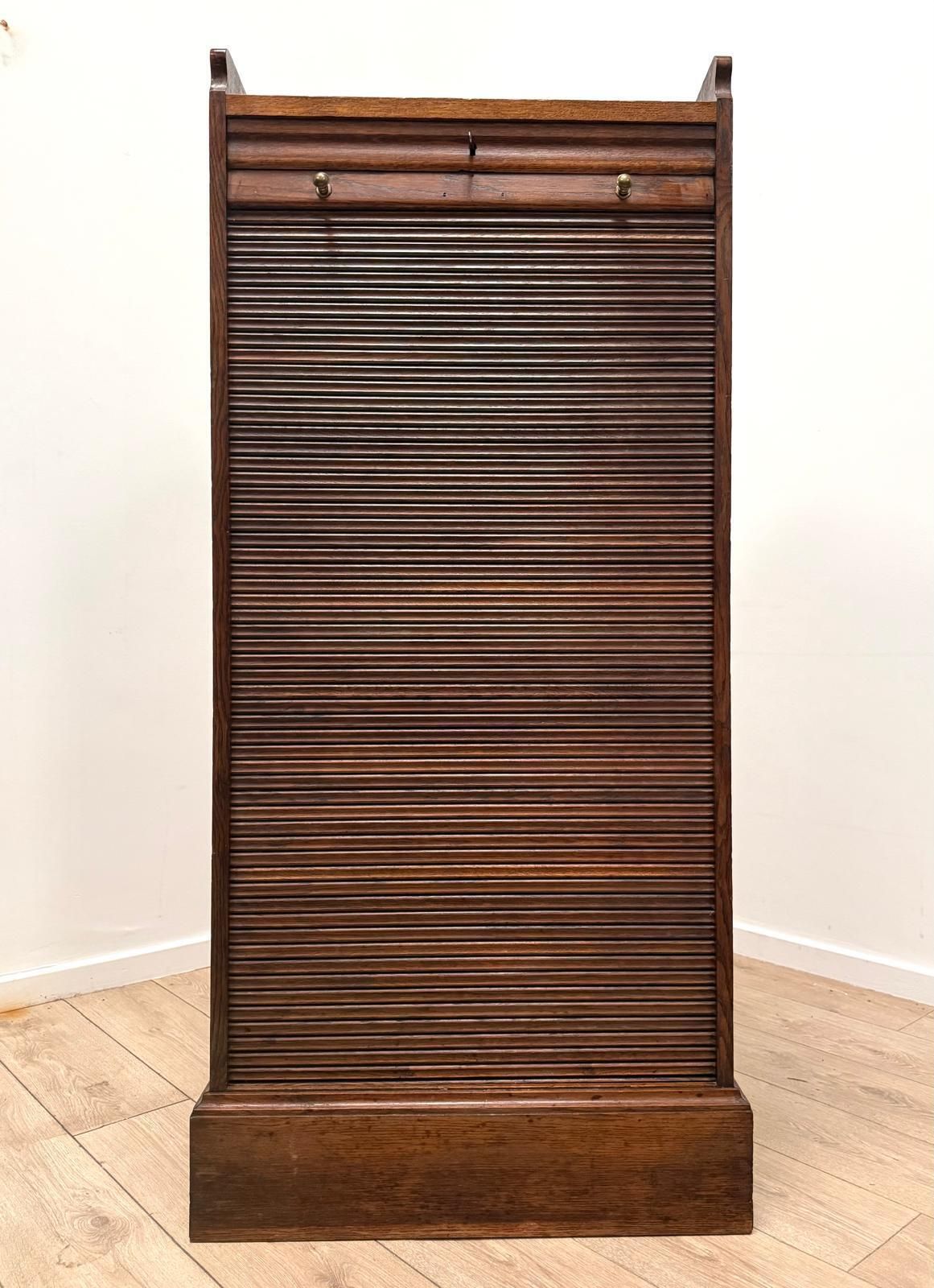916.0 Great Looking Quality Early 20th Century Tambour Cabinet  Delivery Available 0139. photo