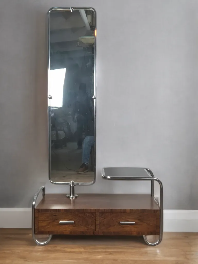 photo vinterior Bauhaus Tubular Steel Dressing Cabinet By Slezak, 1930