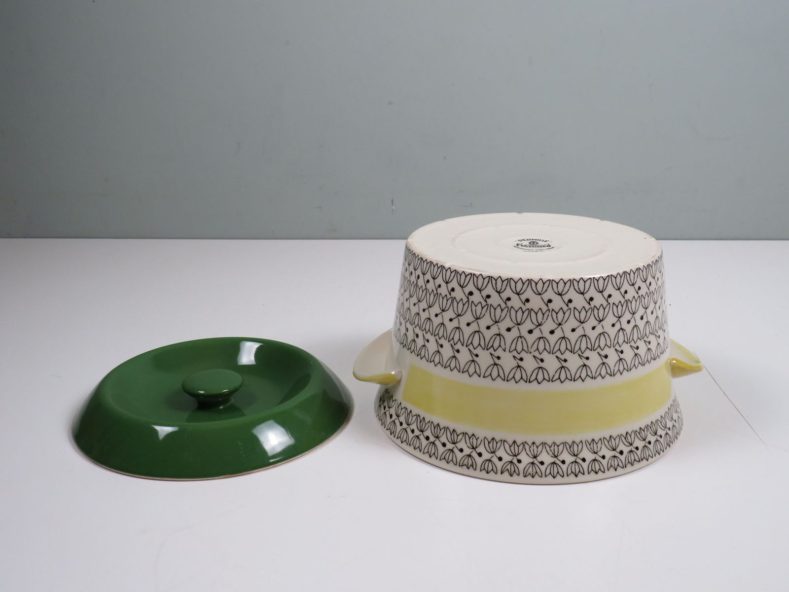 Mid Century Norwegian Casserole By Inger Waage For Stavangerflint – “Pernille” – Handpainted – 1950s–70s photo for sale