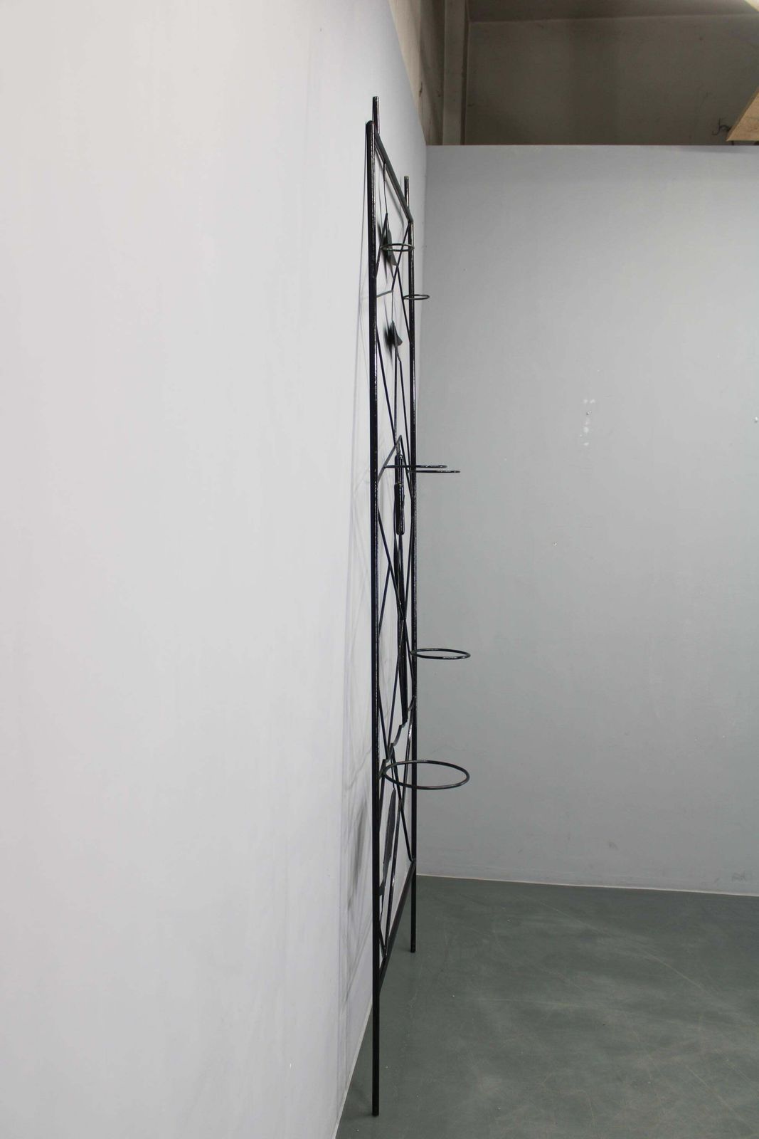 Mid Century Black Metal Room Divider Planter, 1970s photo 1010.0