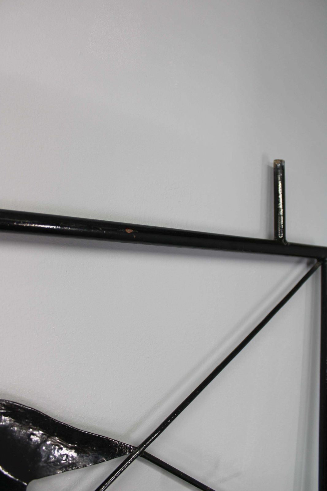photo furniture Mid Century Black Metal Room Divider Planter, 1970s