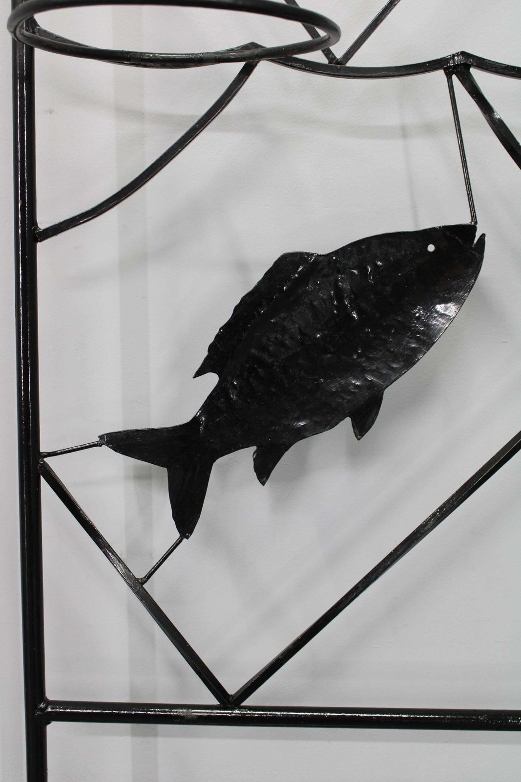 photo buy Mid Century Black Metal Room Divider Planter, 1970s
