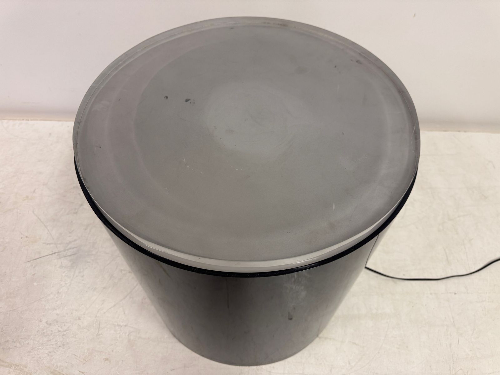Illuminated Lucite Drum Table By Karl Springer photo Furniture