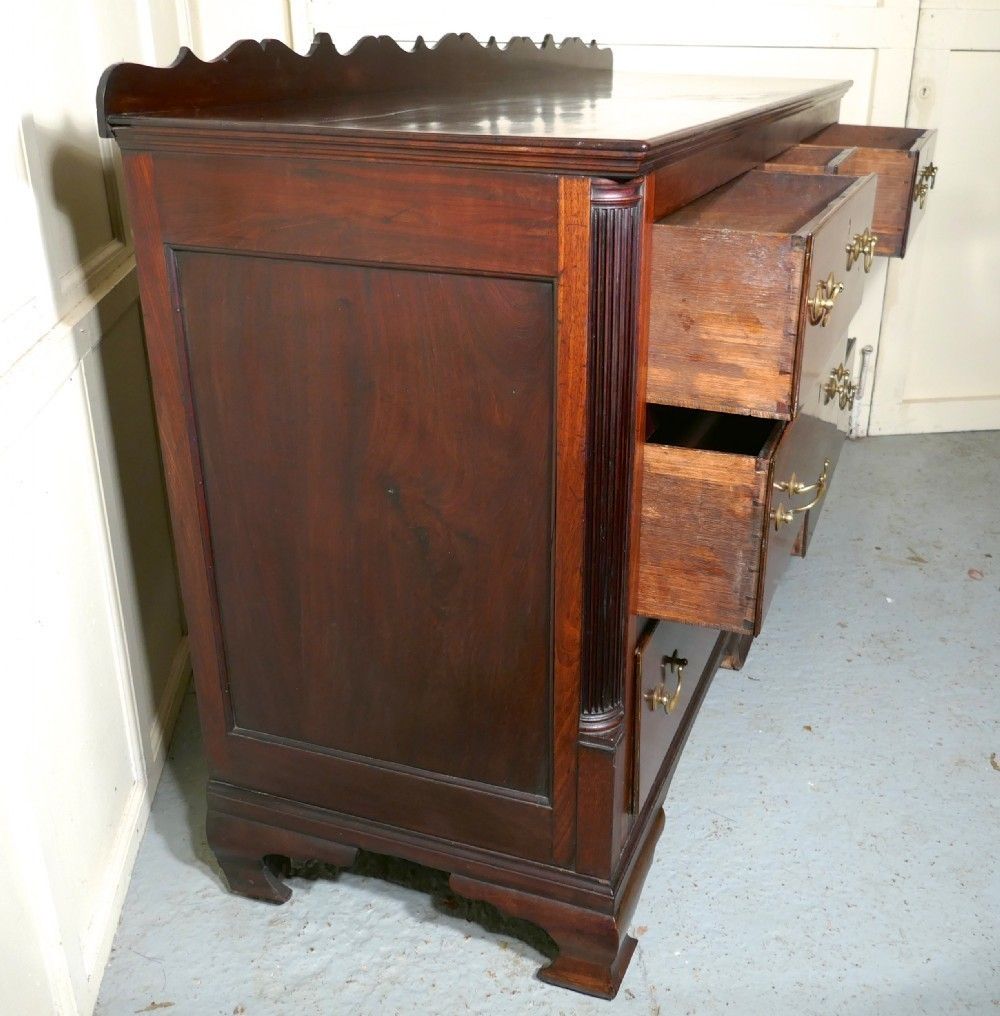 Large 18th Century Mahogany Lancashire Chest Of Drawers George III Dresser photo buy