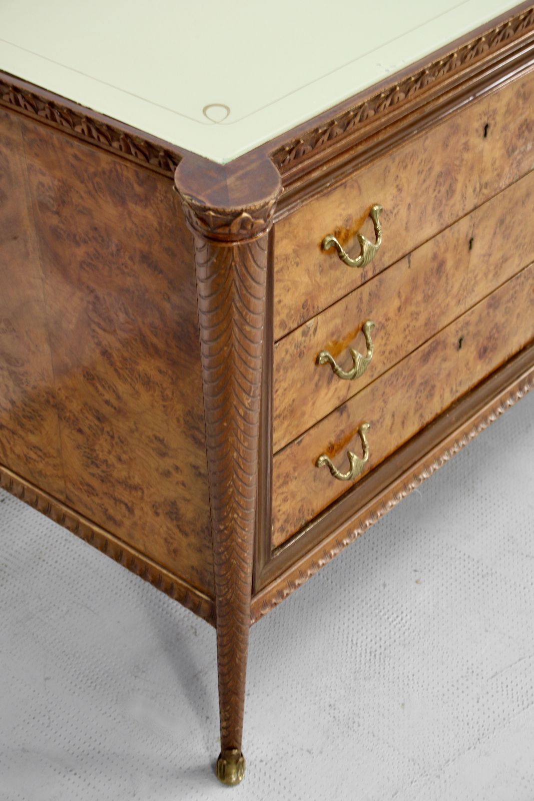 Stunning Vintage Italian Art Deco Sideboard / Cabinet In Dark Walnut. photo buy
