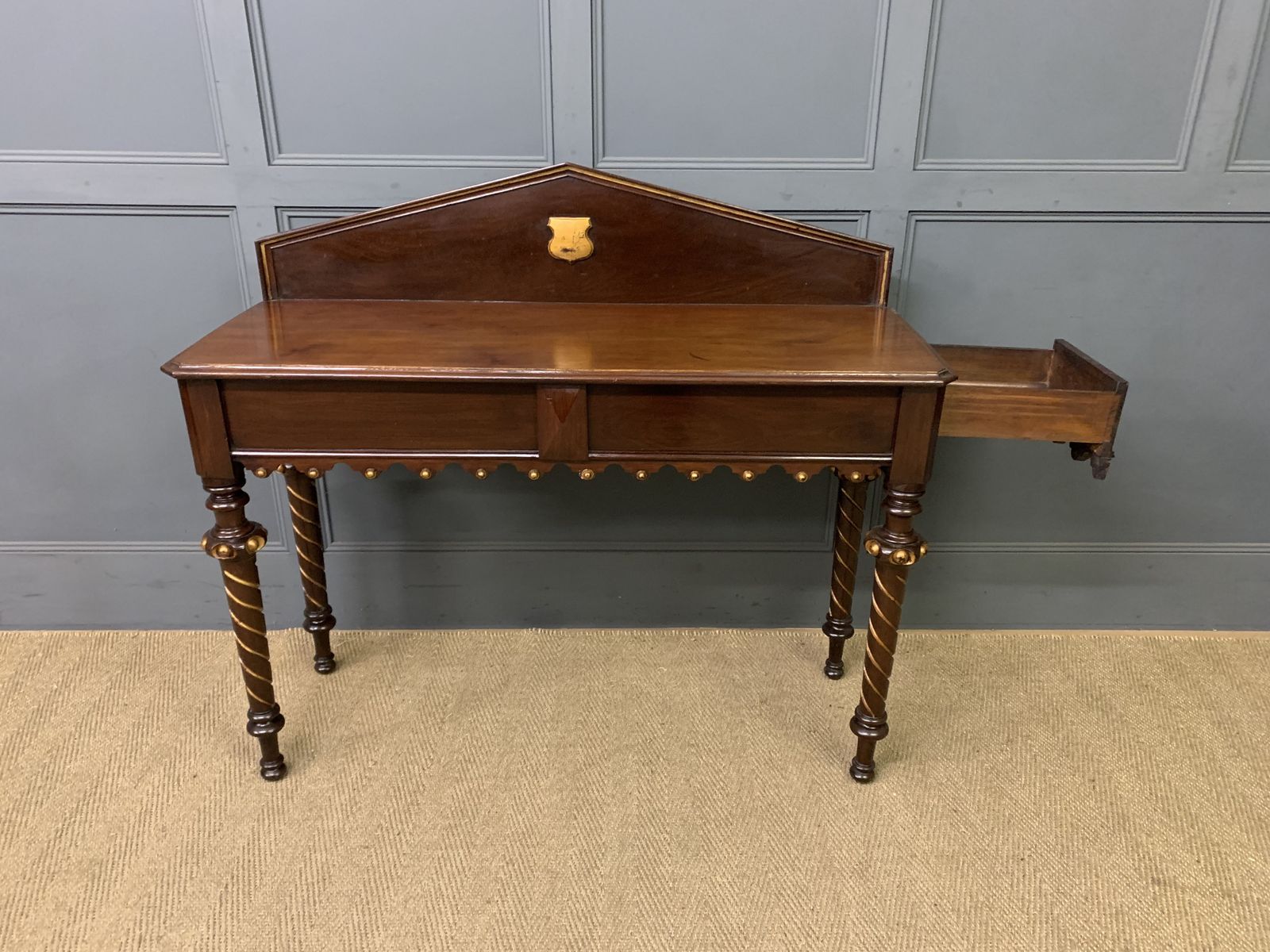 Victorian Mahogany Hall Table, 1800s photo furniture