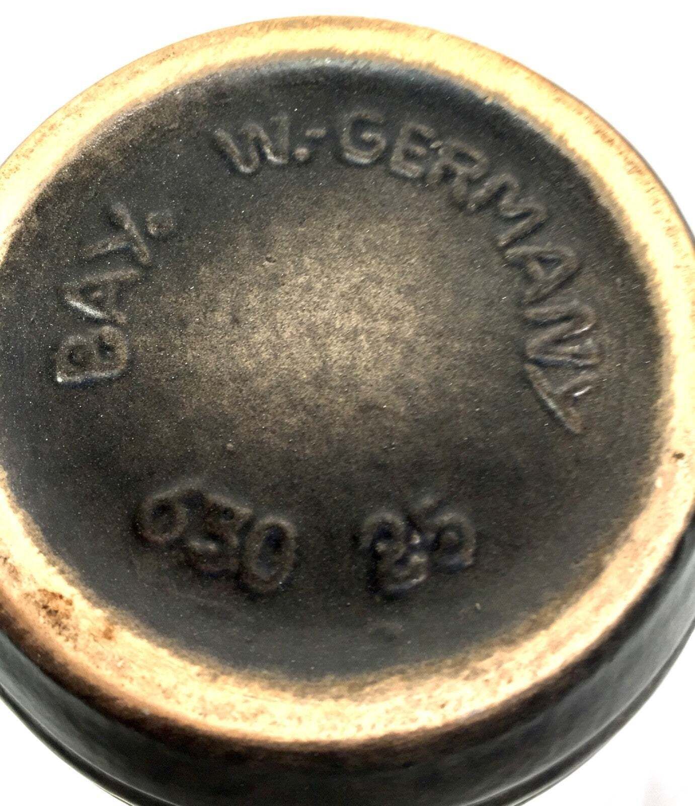 Vintage West German Pottery Fat Vase Bay Factory / Red & Black / Retro 1970s photo vinterior