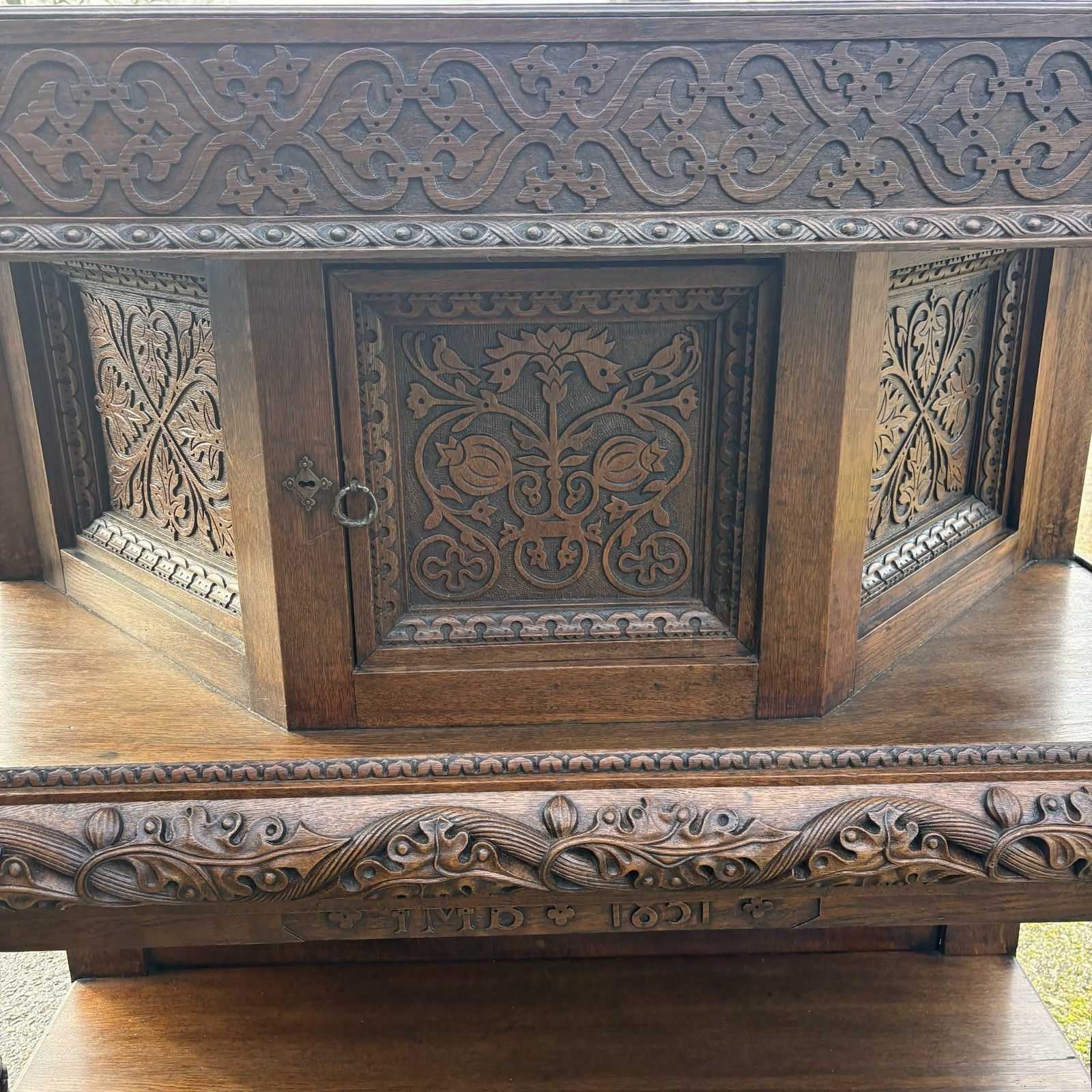 19th Century Style English Oak Livery Court Cupboard photo furniture