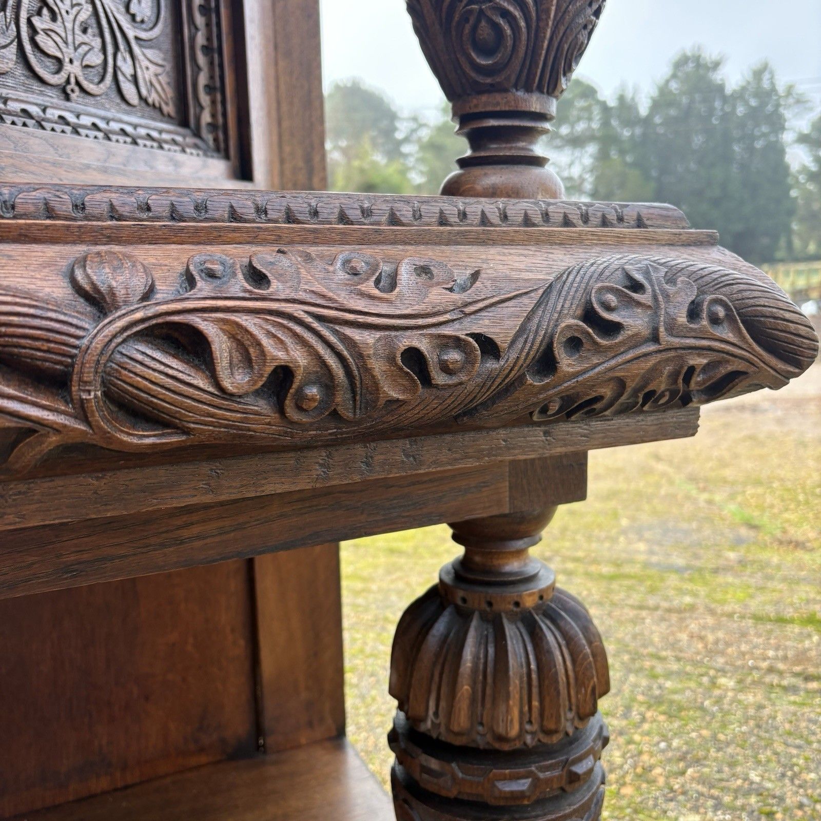 photo furniture 19th Century Style English Oak Livery Court Cupboard