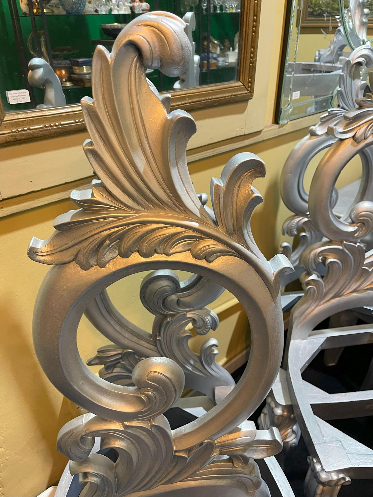 Harrison & Gil Style Silver Gilt Carved Dining Table And Six Chairs photo Furniture