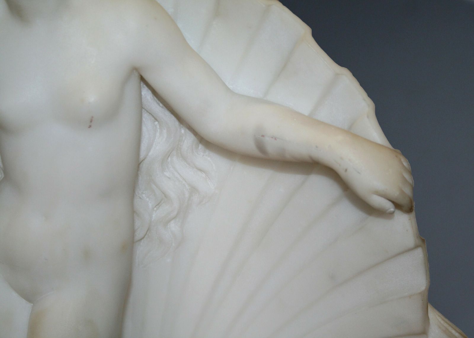 Early 19th C. Marble Sculpture Of Venus On Mahogany Pedestal photo 3500.0