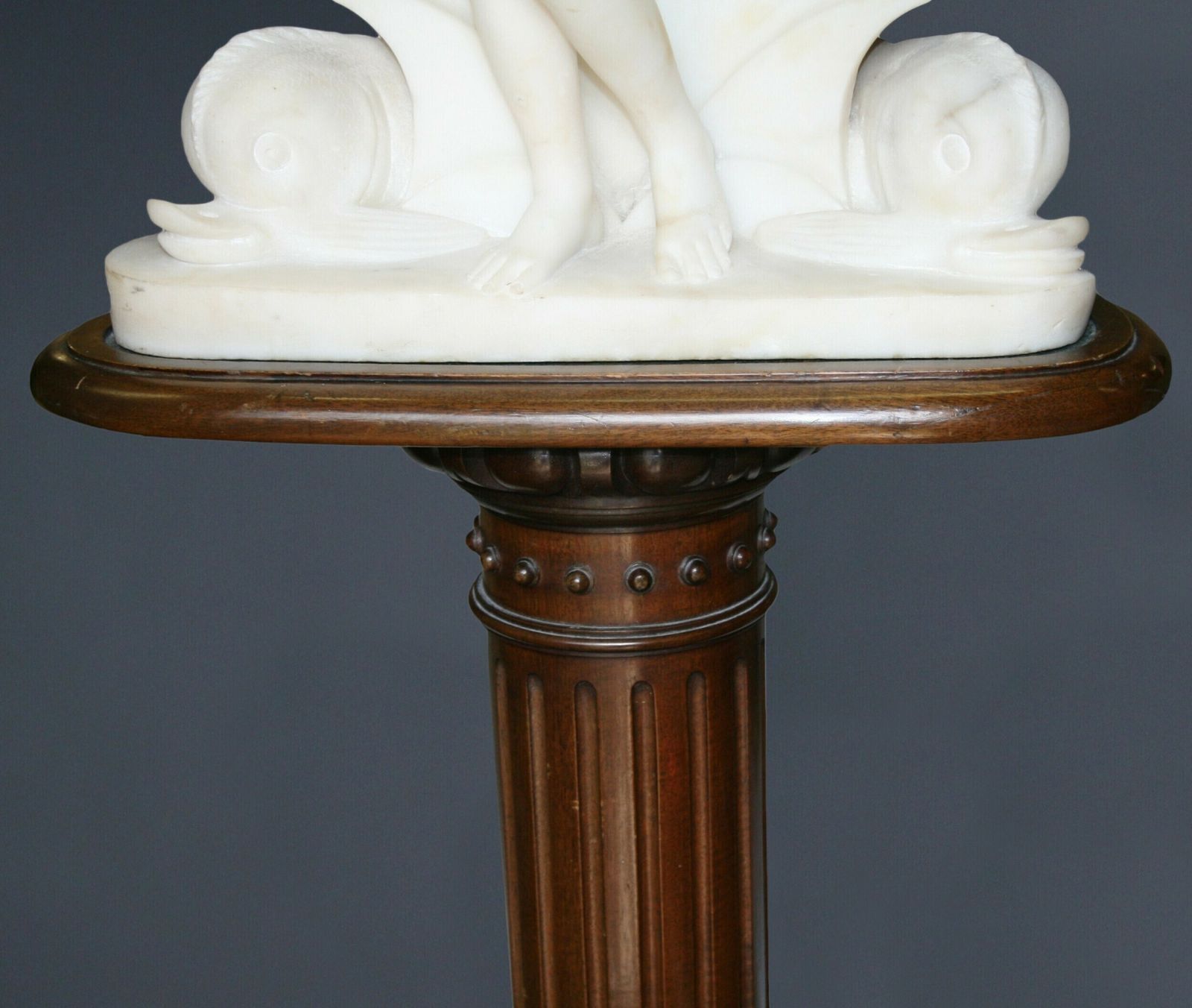 photo buy Early 19th C. Marble Sculpture Of Venus On Mahogany Pedestal