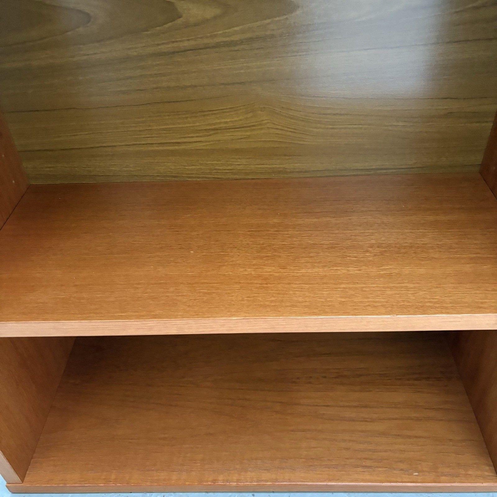 Pair Of Mcm Beaver Tapley 33 Floating 2 Section Open Teak Bookcases photo buy